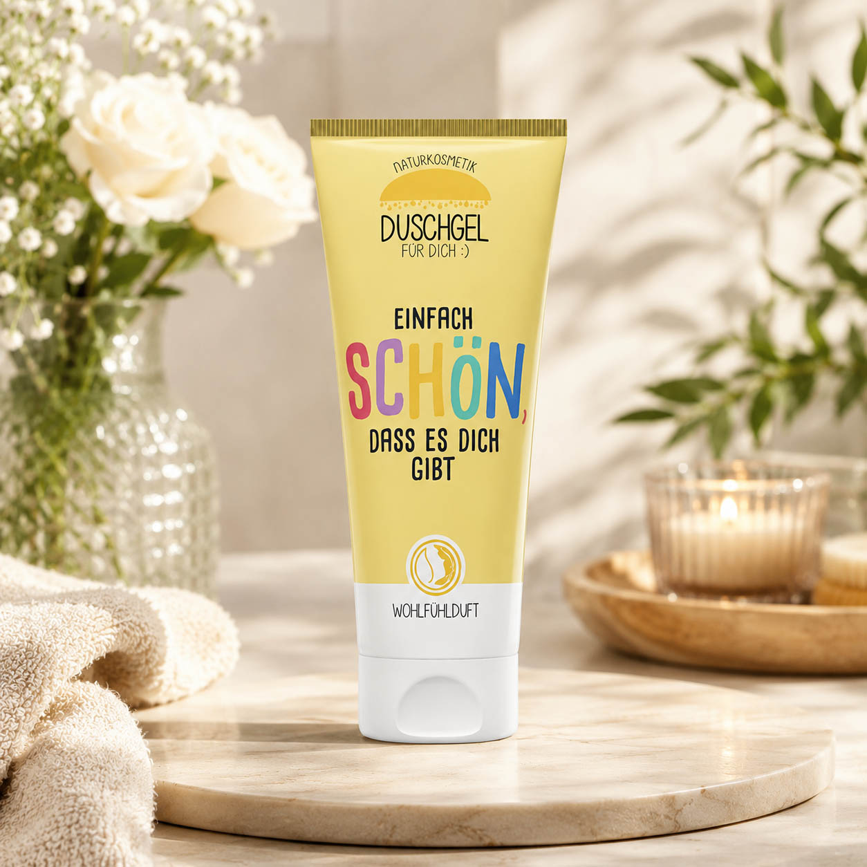 Naturkosmetik Duschgel Einfach schön dass es dich gibt in Gelb – Lifestyle
