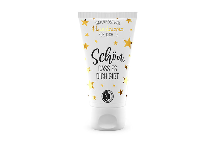 112101 Geschenk für Dich Naturkosmetik Handcreme mit Aufschrift Schön, dass es Dich gibt