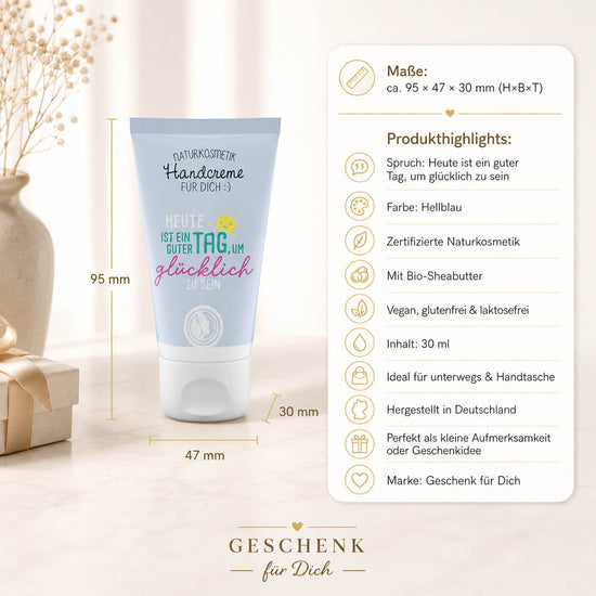 Naturkosmetik Handcreme Heute ist ein guter Tag – Produktdetails & Maße