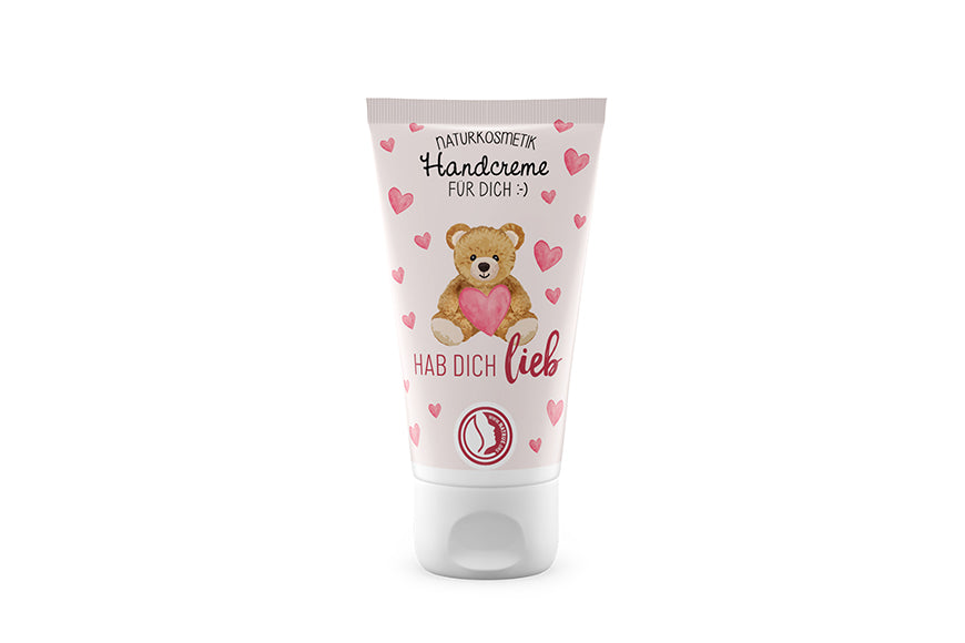 112389  Geschenk für Dich Naturkosmetik Handcreme Hab Dich Lieb - Teddy