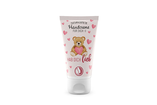 112389  Geschenk für Dich Naturkosmetik Handcreme Hab Dich Lieb - Teddy