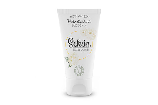 112661 Geschenk fr Dich Naturkosmetik Handcreme Schn, dass es Dich gibt mit Blumen Motiv