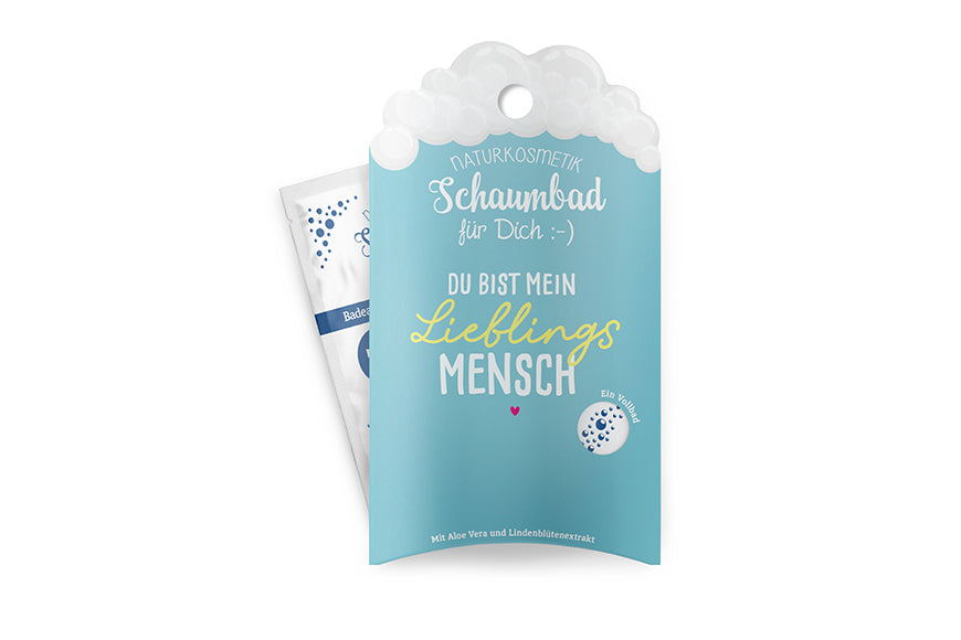 Naturkosmetik Schaumbad „Du bist mein Lieblingsmensch“ Petrol – Geschenk für Dich