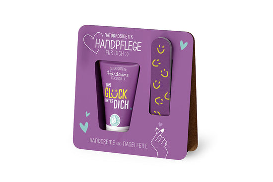 Handpflege-Set Zum Glück gibt es Dich in Violett – Geschenk für Dich