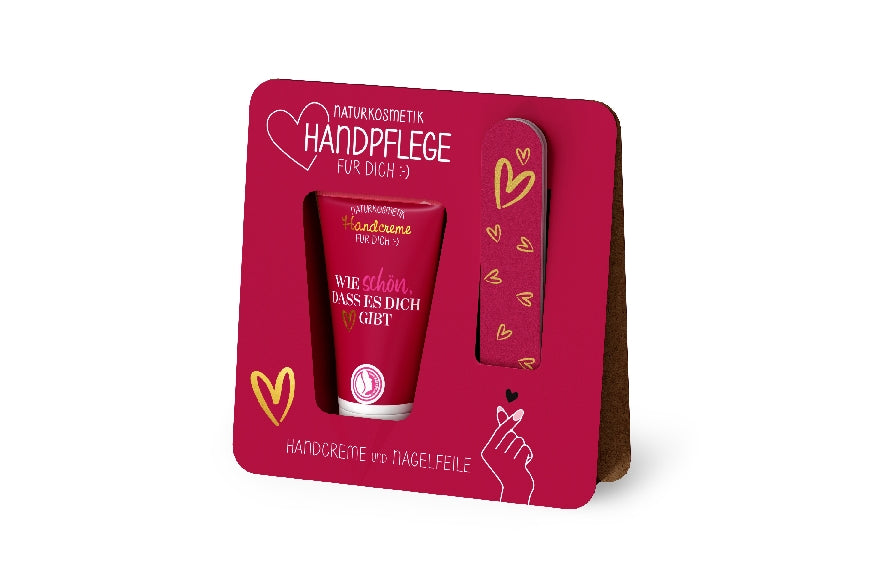 119713 Naturkosmetik Handpflegeset Handcreme mit Nagelfeile Wie schn, dass es Dich gibt von Geschenk fr Dich