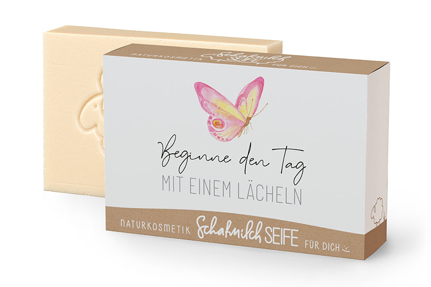 125664 Naturkosmetik Schafsmilchseife Seife Beginne den Tag mit einem Lächeln, 4027268307005, Geschenk für Dich