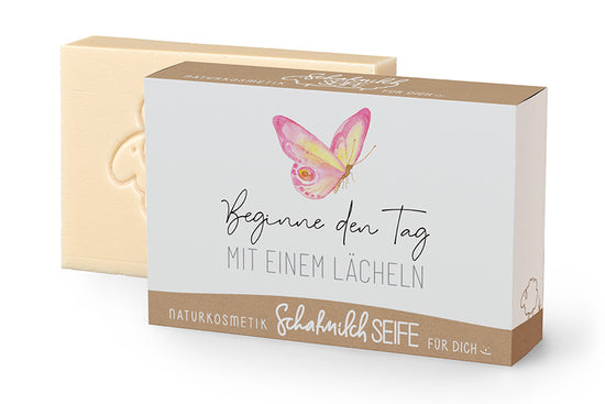 125664 Naturkosmetik Schafsmilchseife Seife Beginne den Tag mit einem Lächeln, 4027268307005, Geschenk für Dich