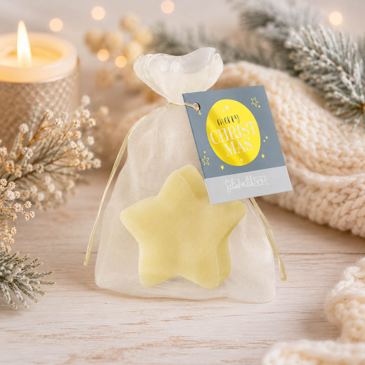 Schafmilchseife Stern »Merry Christmas« – Stimmungsbild