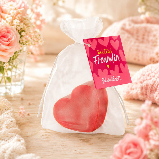 Schafmilchseife Herz »Herzens Freundin« – Stimmungsbild