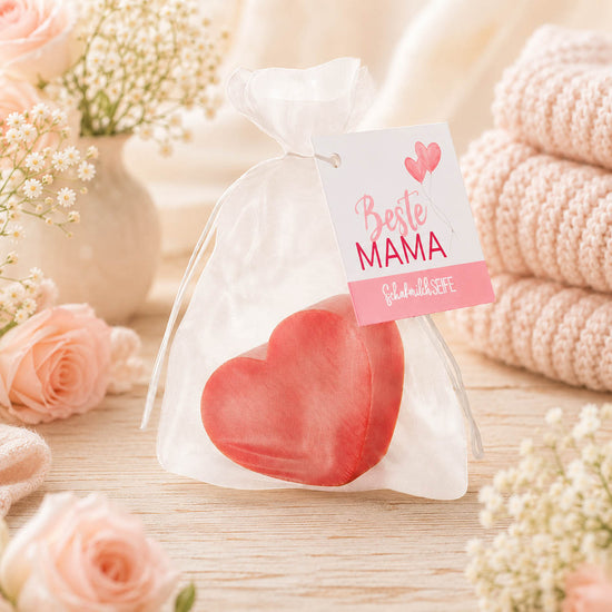 Schafmilchseife Herz »Beste Mama« – Stimmungsbild