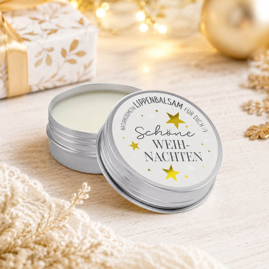 Lippenbalsam „Schöne Weihnachten“ – Stimmungsbild im weihnachtlichen Ambiente