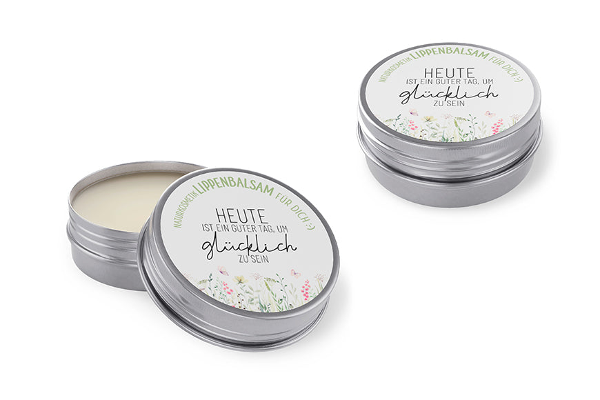  Naturkosmetik Lippenbalsam „Heute ist ein guter Tag, um glücklich zu sein“ von Geschenk für Dich 
