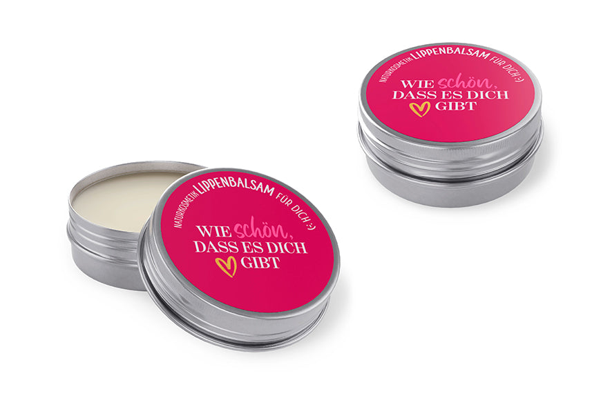 Naturkosmetik Lippenbalsam „Wie schön, dass es Dich gibt“ von Geschenk für Dich