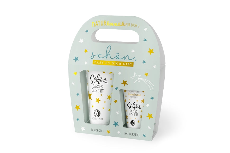 129197 Weihnachtliches Naturkosmetik Geschenkset Schön, dass es Dich gibt von Geschenk für Dich, 4027268337552