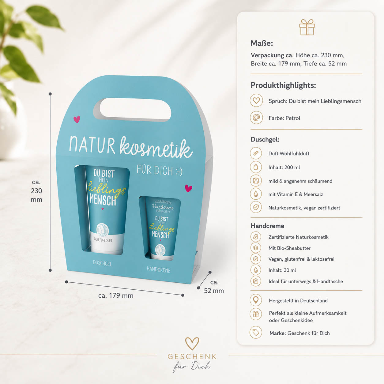 Naturkosmetik-Set Du bist mein Lieblingsmensch – Produktdetails & Inhalt