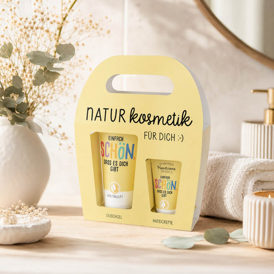 Naturkosmetik-Set Einfach schön dass es dich gibt in Gelb – Lifestyle