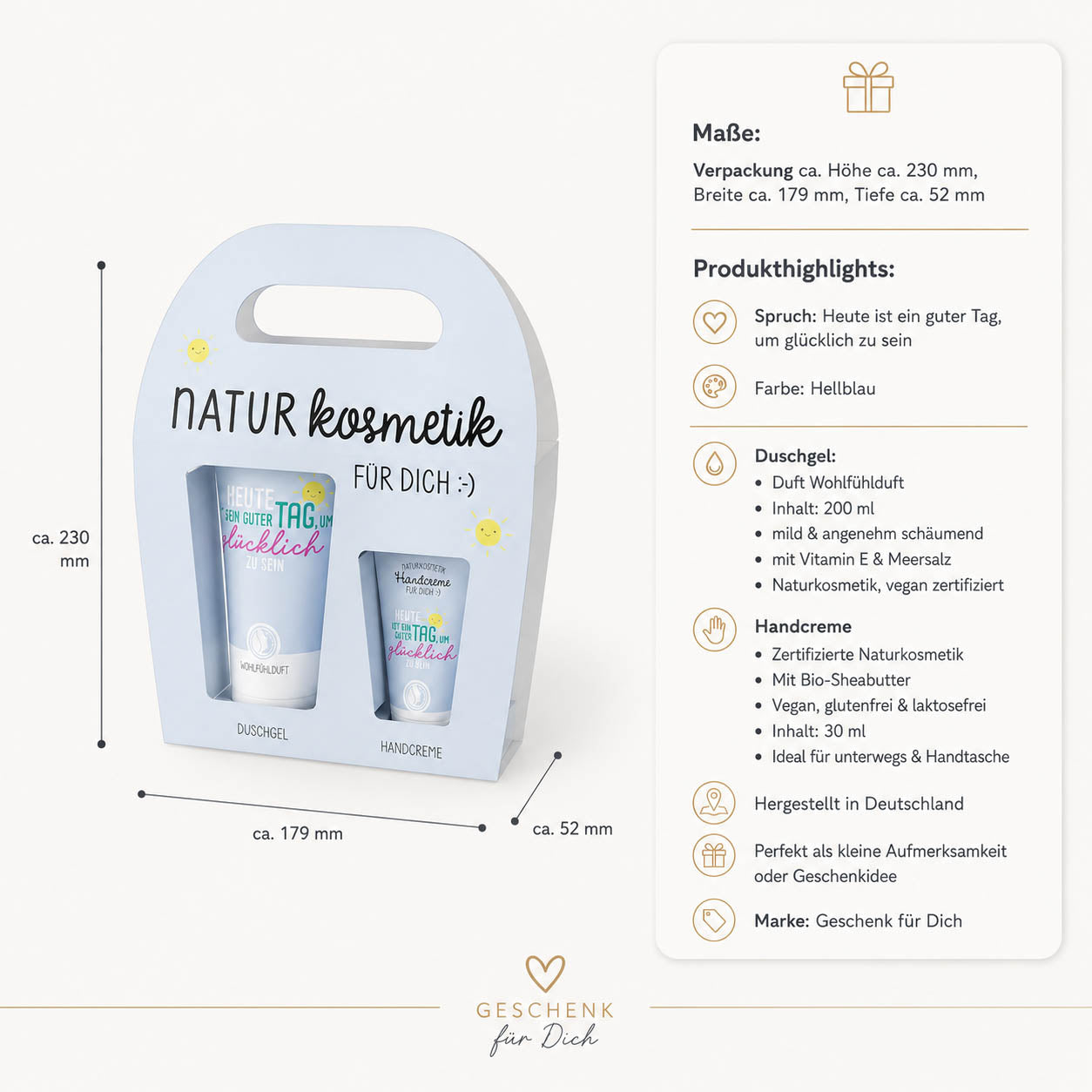 Naturkosmetik-Set Heute ist ein guter Tag – Produktdetails & Inhalt