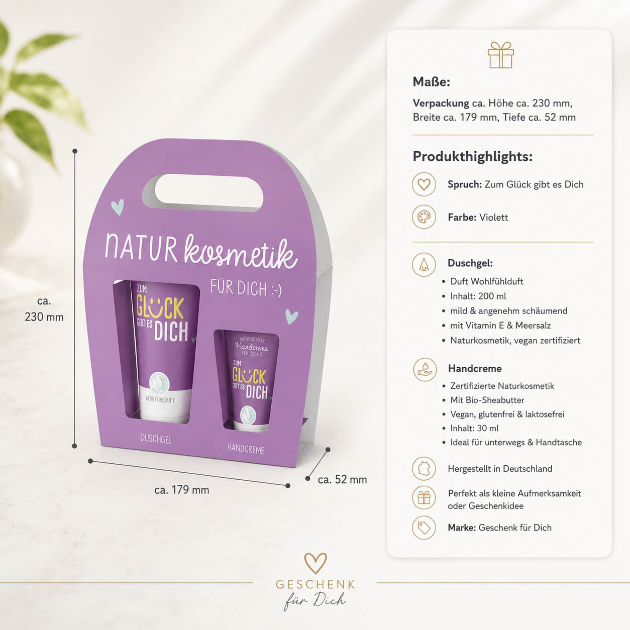 Naturkosmetik-Set Zum Glück gibt es Dich – Produktdetails & Inhalt