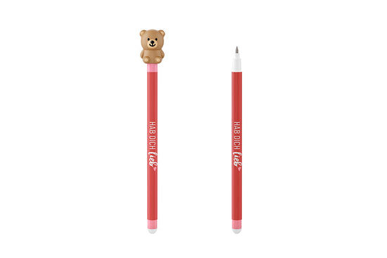 Gelstift für Dich »Hab dich lieb« – Teddy, Kleine Lieblinge, schreibt in Rosa, radierbar