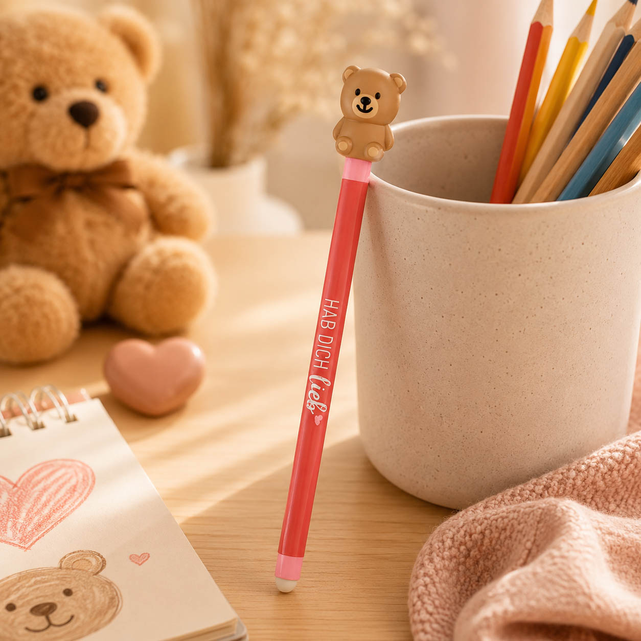 Gelstift Teddy »Hab dich lieb« – Stimmungsbild