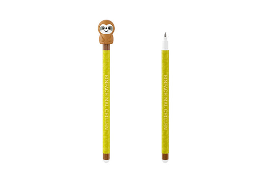 Gelstift für Dich »Einfach mal chillen« – Faultier, Kleine Lieblinge, schreibt in Braun, radierbar
