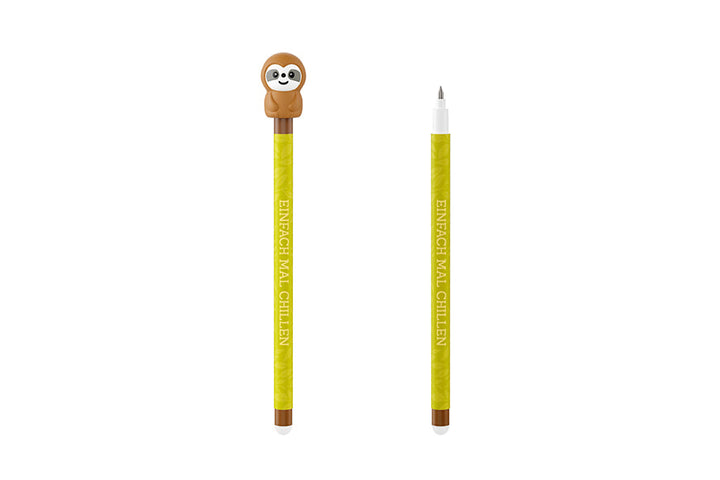 Gelstift für Dich »Einfach mal chillen« – Faultier, Kleine Lieblinge, schreibt in Braun, radierbar