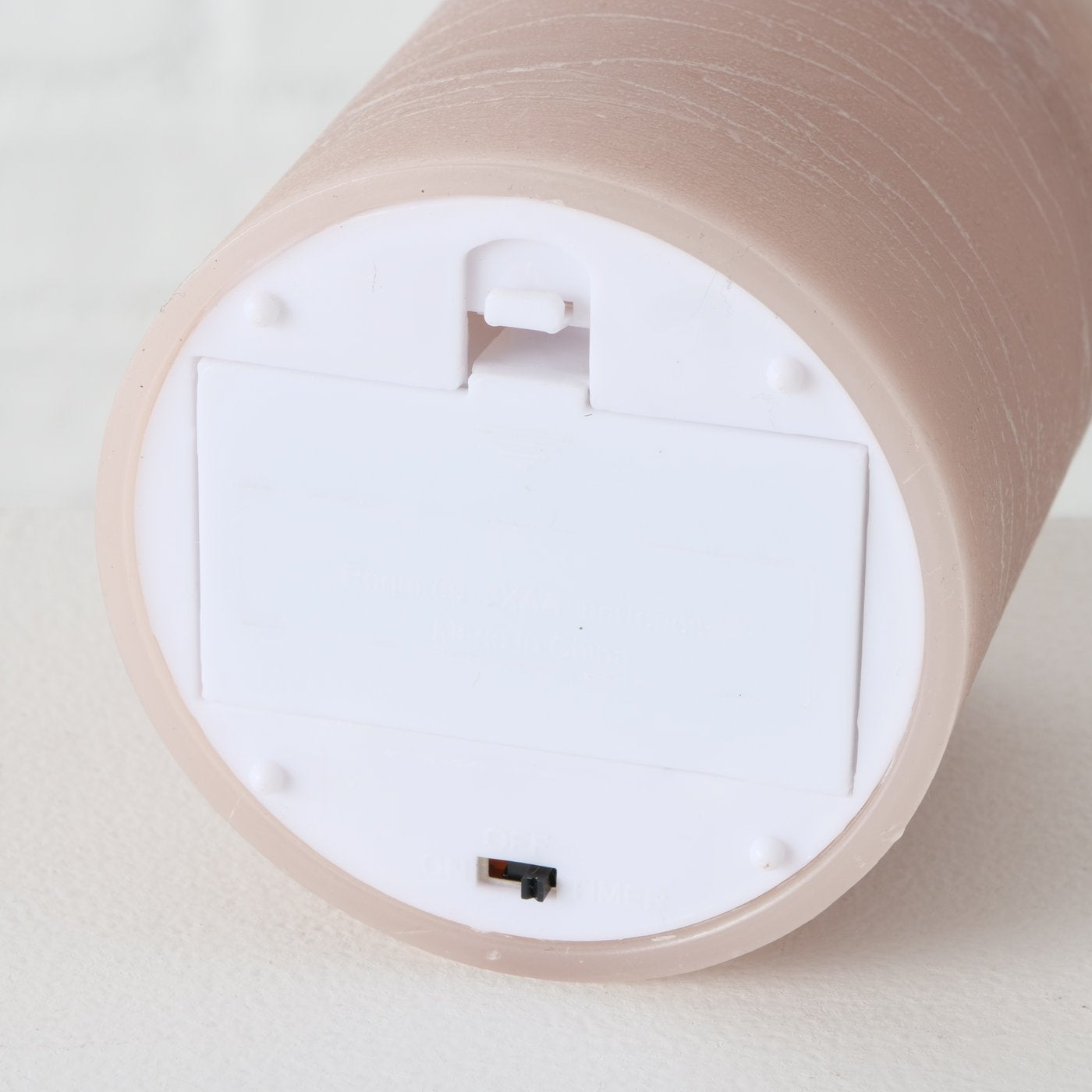 2001144 Boltze LED Kerze Farbe taupe Höhe 12,5cm Batteriefach