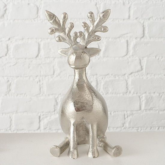2005317_Hirsch Elch Deko Figur Tarno sitzend silber im 2er Set von Boltze