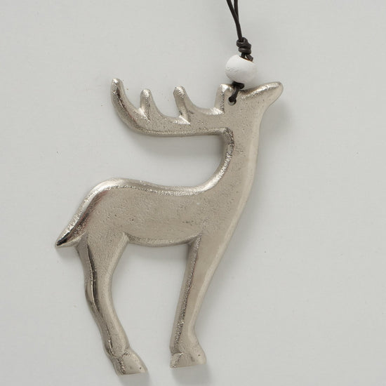 Deko-Hänger Hirsch von Boltze aus Aluminium, silber matt