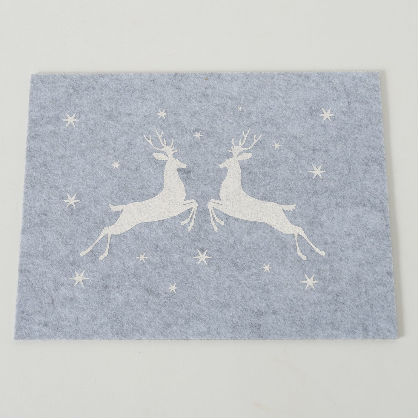 2014806 Filz Tischset grau "Hirsch / Winterlandschaft"
