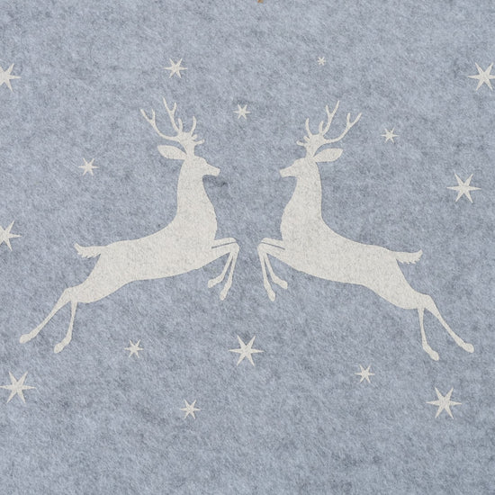 Filz Tischset grau "Hirsch / Winterlandschaft"