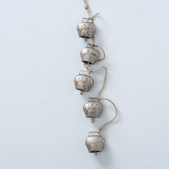 2015477-1 Deko-Hänger Girlande Glocke mit Hirsch Motiv antikbraun silber von Boltze, 2015477, 4020607939950