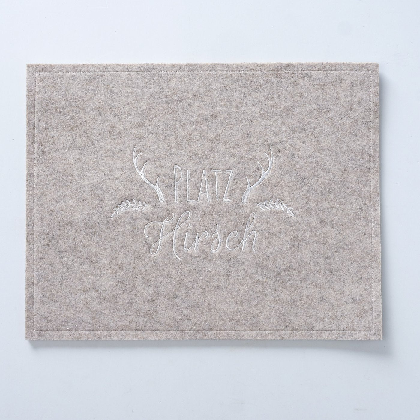 Filz-Tischset „Platzhirsch“ von Boltze in Beige