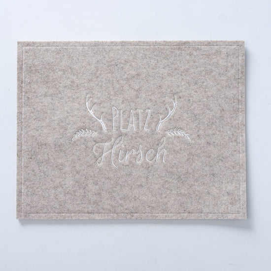 Filz-Tischset „Platzhirsch“ von Boltze in Beige