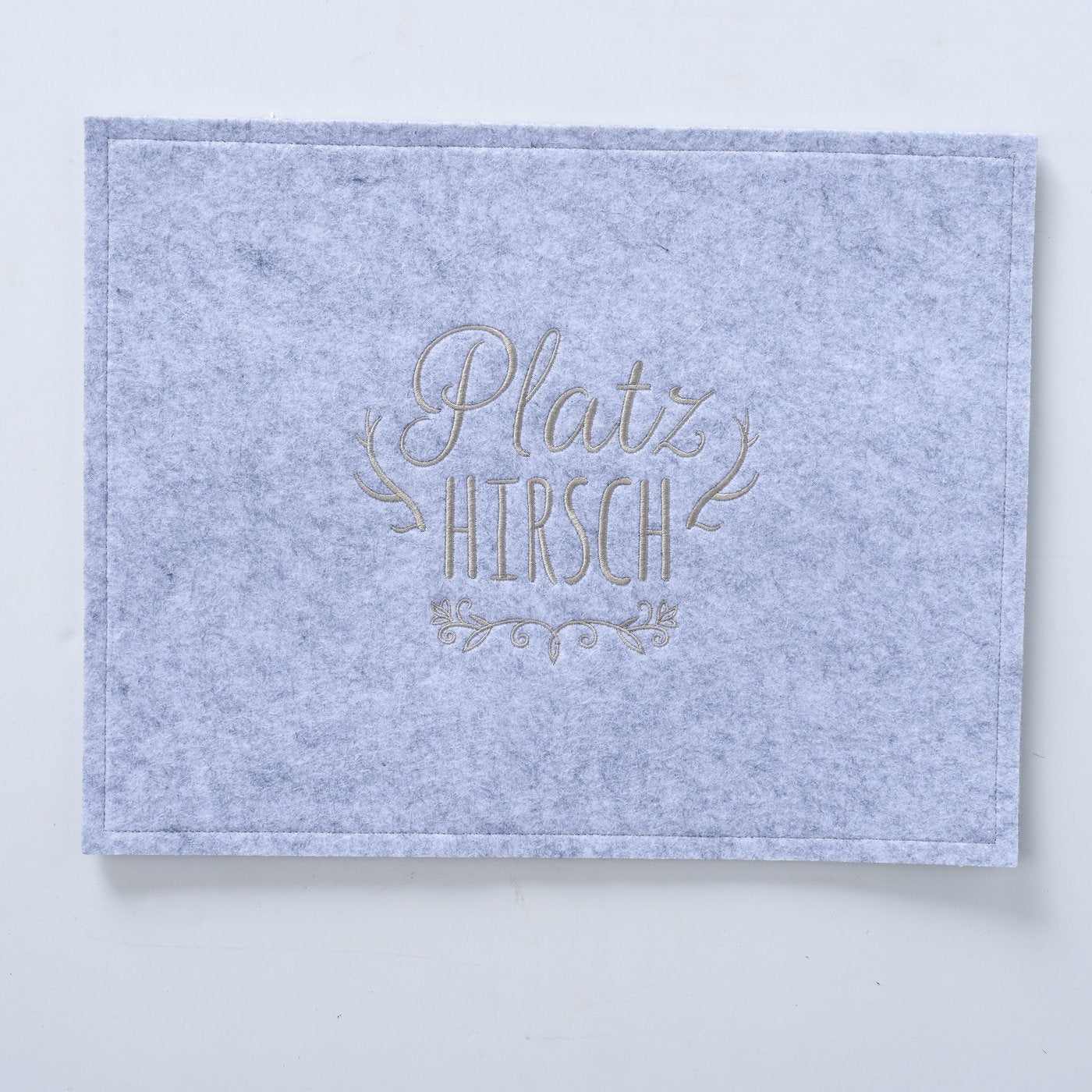 Filz-Tischset „Platzhirsch“ von Boltze in Grau