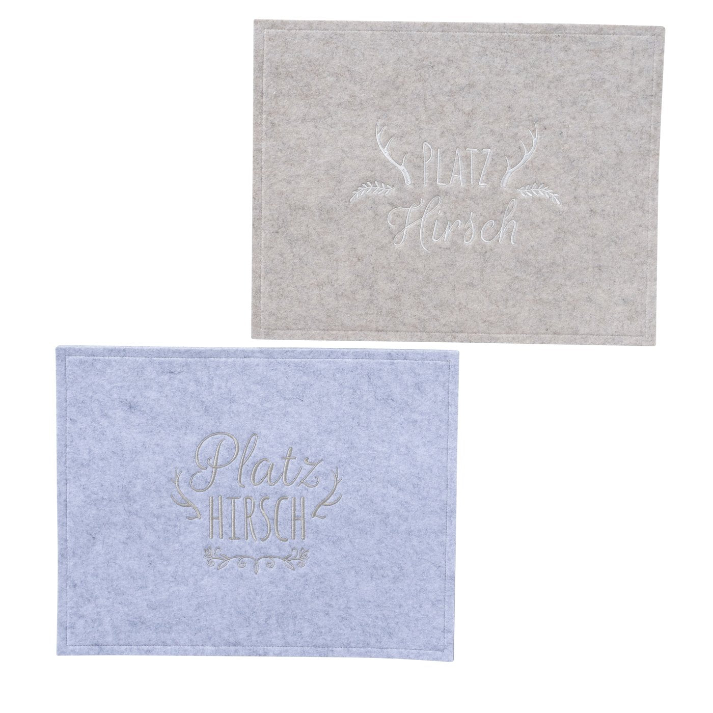 Filz-Tischset „Platzhirsch“ von Boltze in Beige & Grau