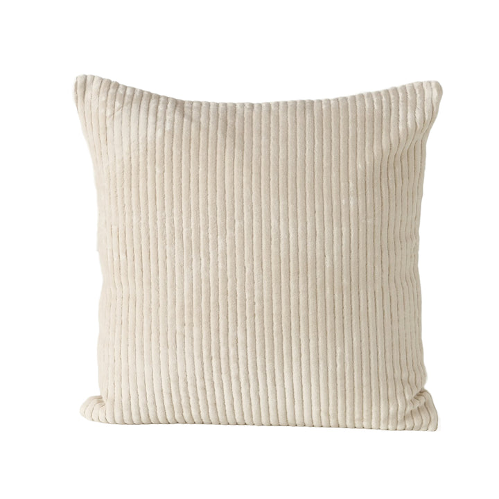 Cord Kissen cremeweiß „Kordula" mit Breitcord, 45×45 cm