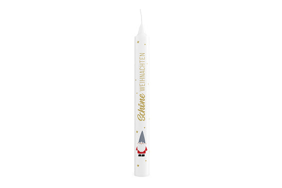 Geschenk für Dich Stabkerze Schöne Weihnachten mit Motiv Weihnachtswerg