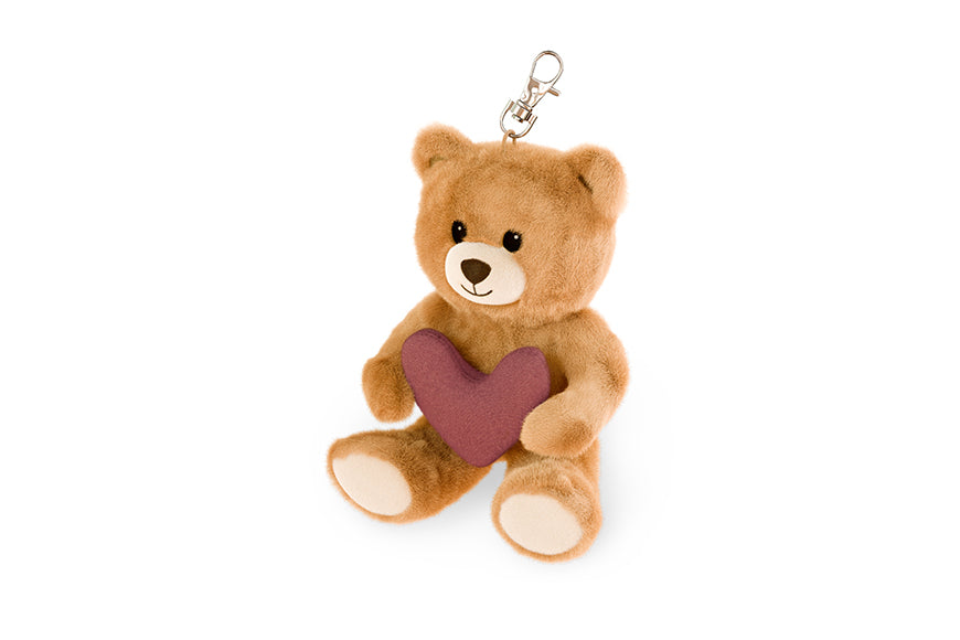 374389 Geschenk für Dich Plüsch Anhänger Teddy Bär mit Herz, Schlüsselanhänger
