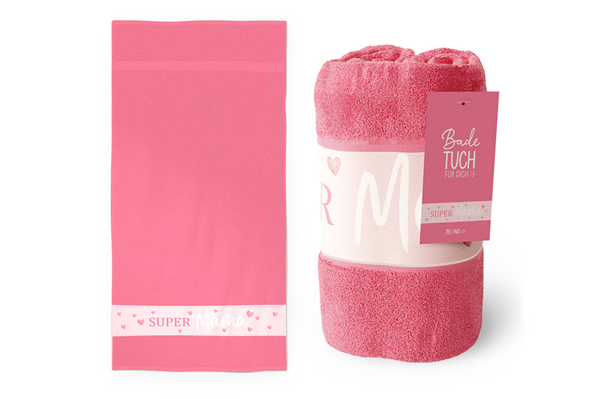 379736 Geschenk für Dich Badetuch Strandtuch Super Mama
