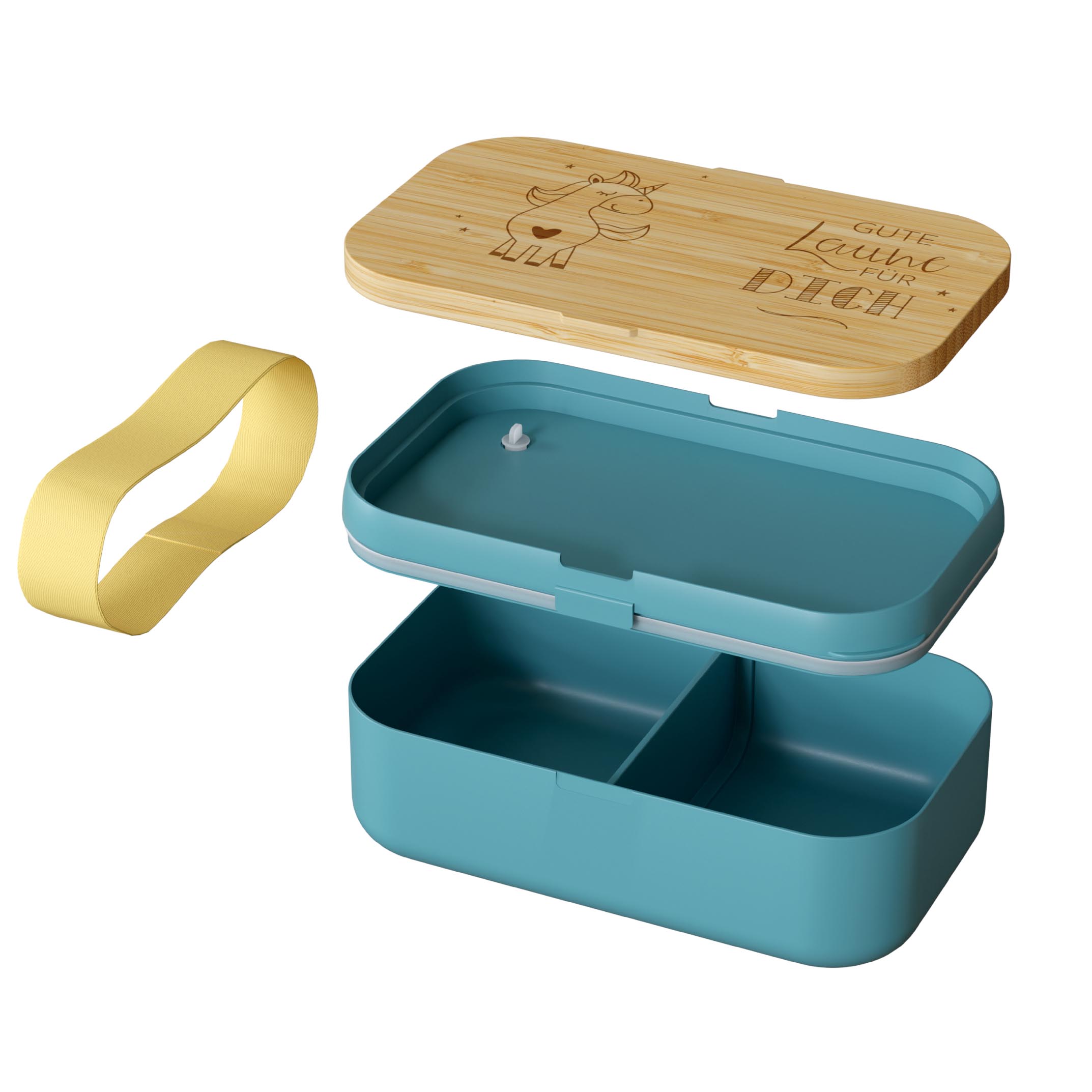 381582 Brotdose Gute Laune Einhorn von Geschenk für Dich, 4027268334254, Lunchbox, Butterbrotdose, Brotbüchse