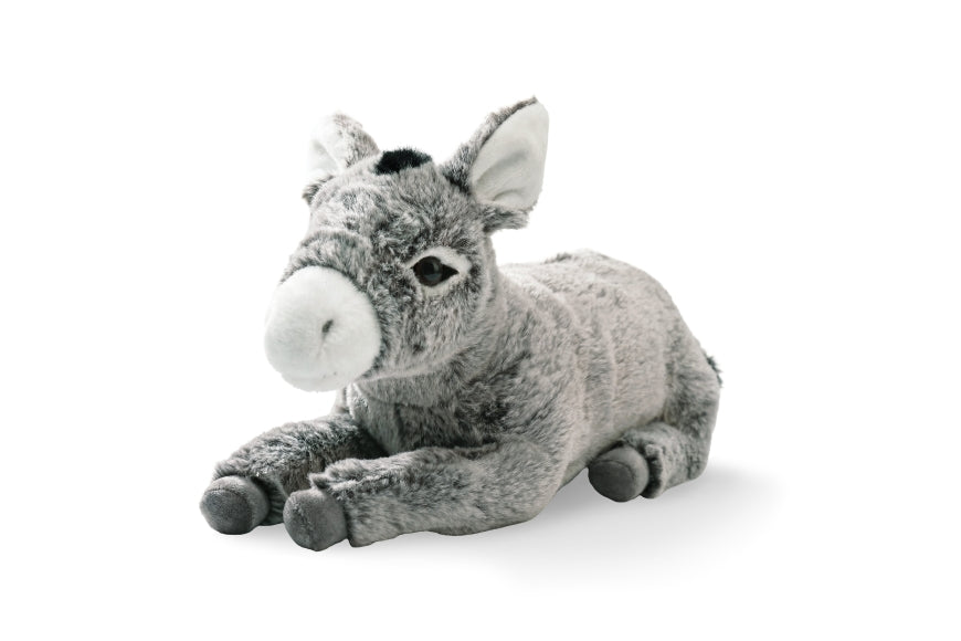 Kuscheltier Esel Emil, weiches Plüschtier in Grau, ca. 180x110x280 mm – Geschenk für Dich