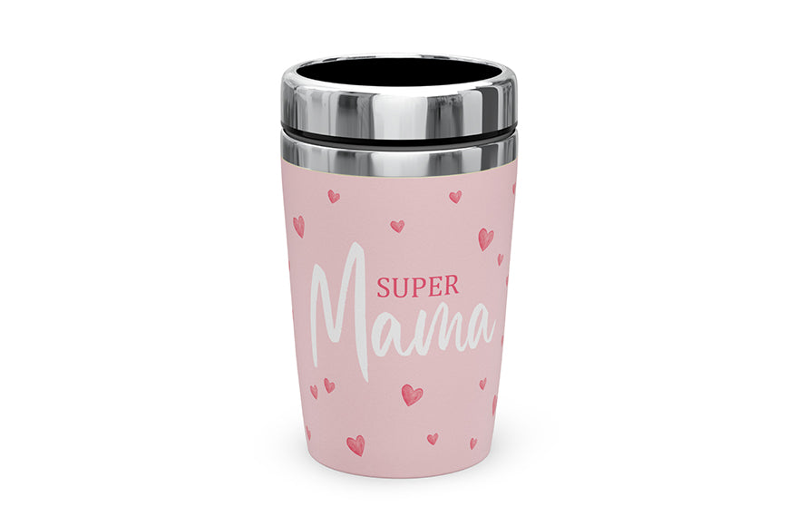 388736 Geschenk für Dich Thermobecher To go Super Mama, Coffee to go Becher