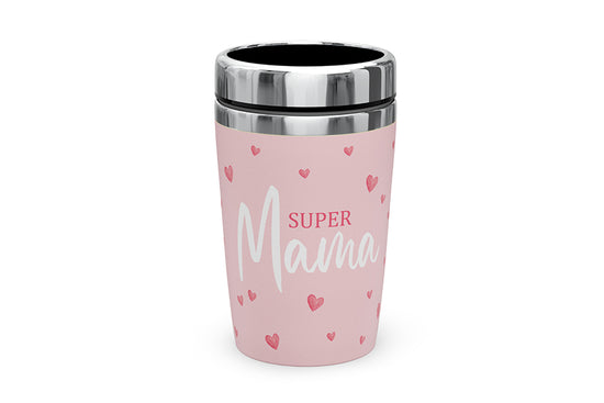 388736 Geschenk für Dich Thermobecher To go Super Mama, Coffee to go Becher
