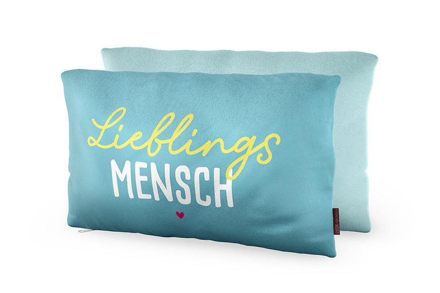Kissen „Lieblingsmensch“ Petrol – Geschenk für Dich