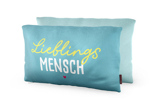 Kissen „Lieblingsmensch“ Petrol – Geschenk für Dich
