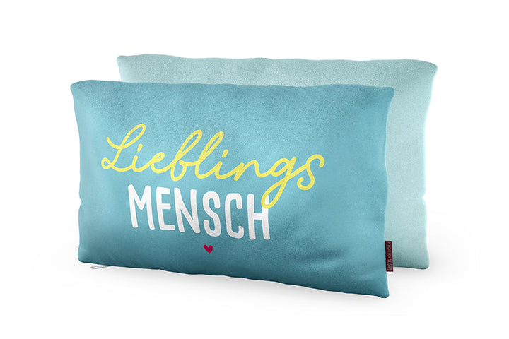 Kissen „Lieblingsmensch“ Petrol – Geschenk für Dich
