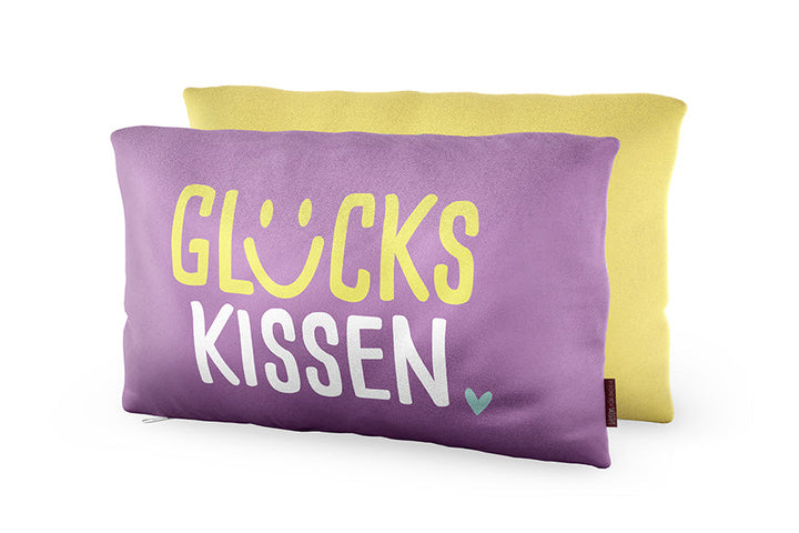 Kissen „Glückskissen“ Violett – Geschenk für Dich