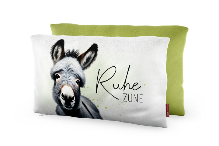 Geschenk für Dich Kissen mit süßem Esel Mit und Aufschrift „Ruhezone“