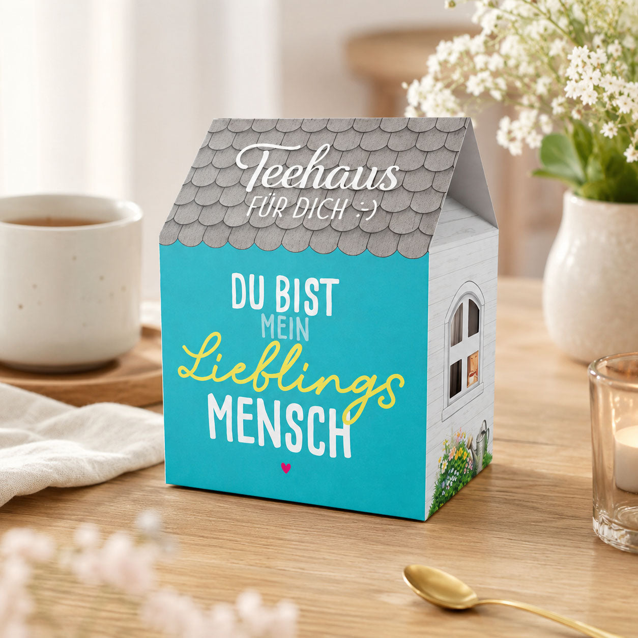 Teehaus für Dich »Du bist mein Lieblingsmensch« Petrol – Stimmungsbild